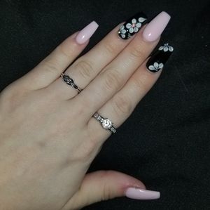 Faux diamond ring